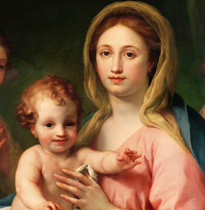 Madonna and Child with Two Angels, 1770-73 (detail) by Anton Raphael Mengs